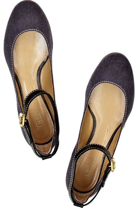 chloe ballerina flats|chloe flats with ankle strap.